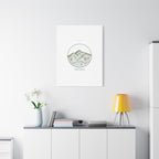 Topographic Contour Line Mountain Canvas, topographic map print | terrain poster