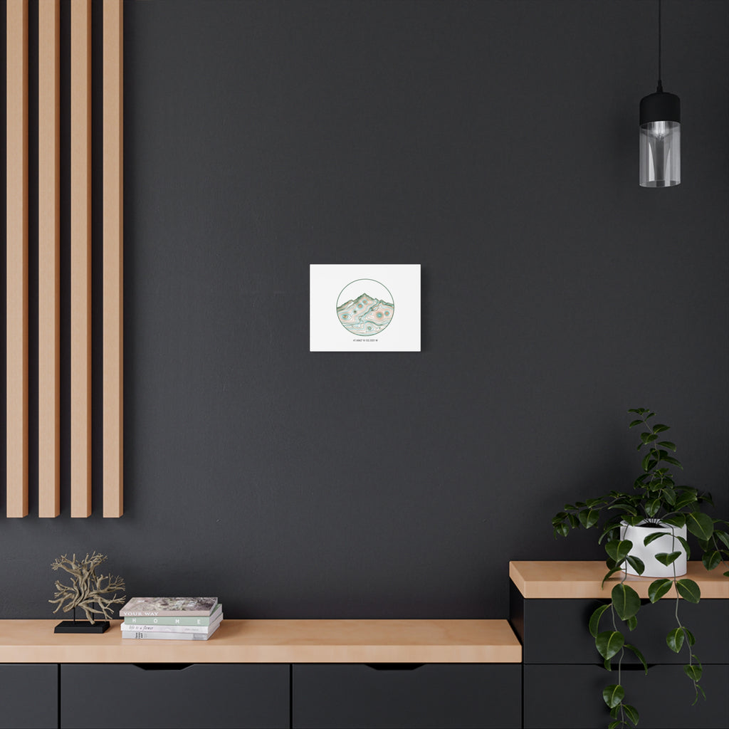 Topographic Contour Line Mountain Canvas, topographic map print | terrain poster
