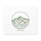 Topographic Contour Line Mountain Canvas, topographic map print | terrain poster