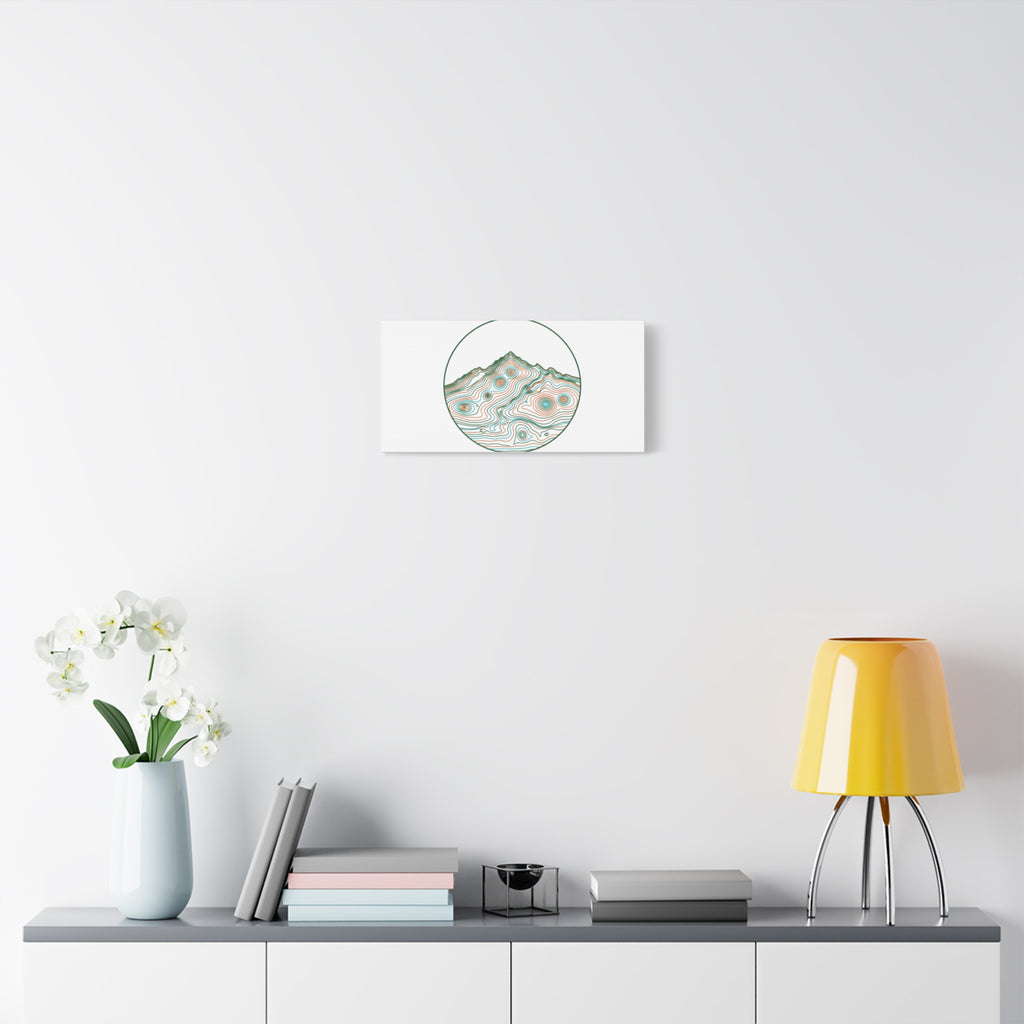 Topographic Contour Line Mountain Canvas, topographic map print | terrain poster