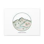 Topographic Contour Line Mountain Canvas, topographic map print | terrain poster