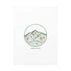 Topographic Contour Line Mountain Canvas, topographic map print | terrain poster
