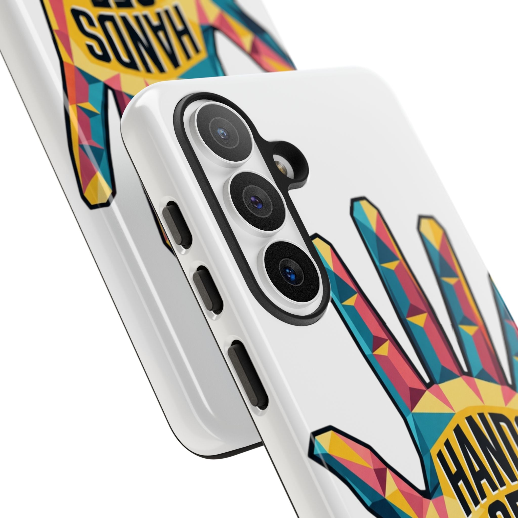 Hands Off Phone Case — Bold Geometric Palm Graphic
