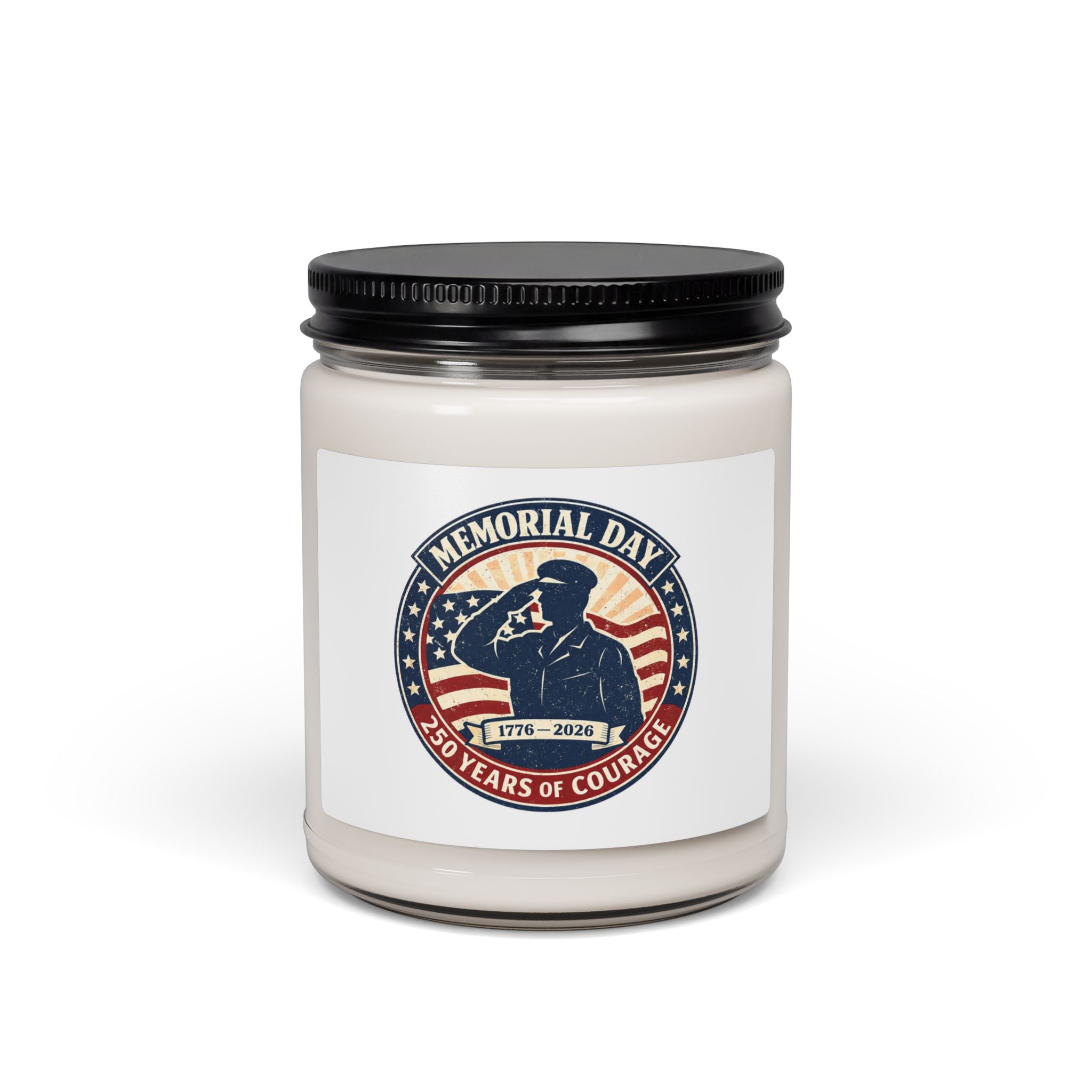 Memorial Day 1776–2026 Candle | USA 250 Patriotic Soy Candle, vintage distressed