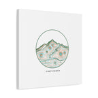 Topographic Contour Line Mountain Canvas, topographic map print | terrain poster