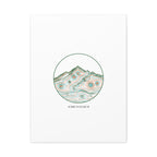 Topographic Contour Line Mountain Canvas, topographic map print | terrain poster