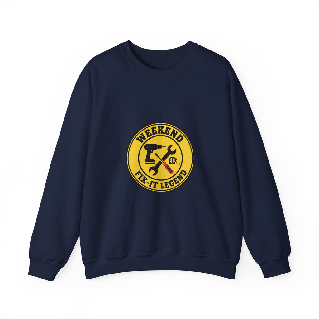 Weekend Fix-It Legend Crewneck Sweatshirt | DIY shirt, workshop tools