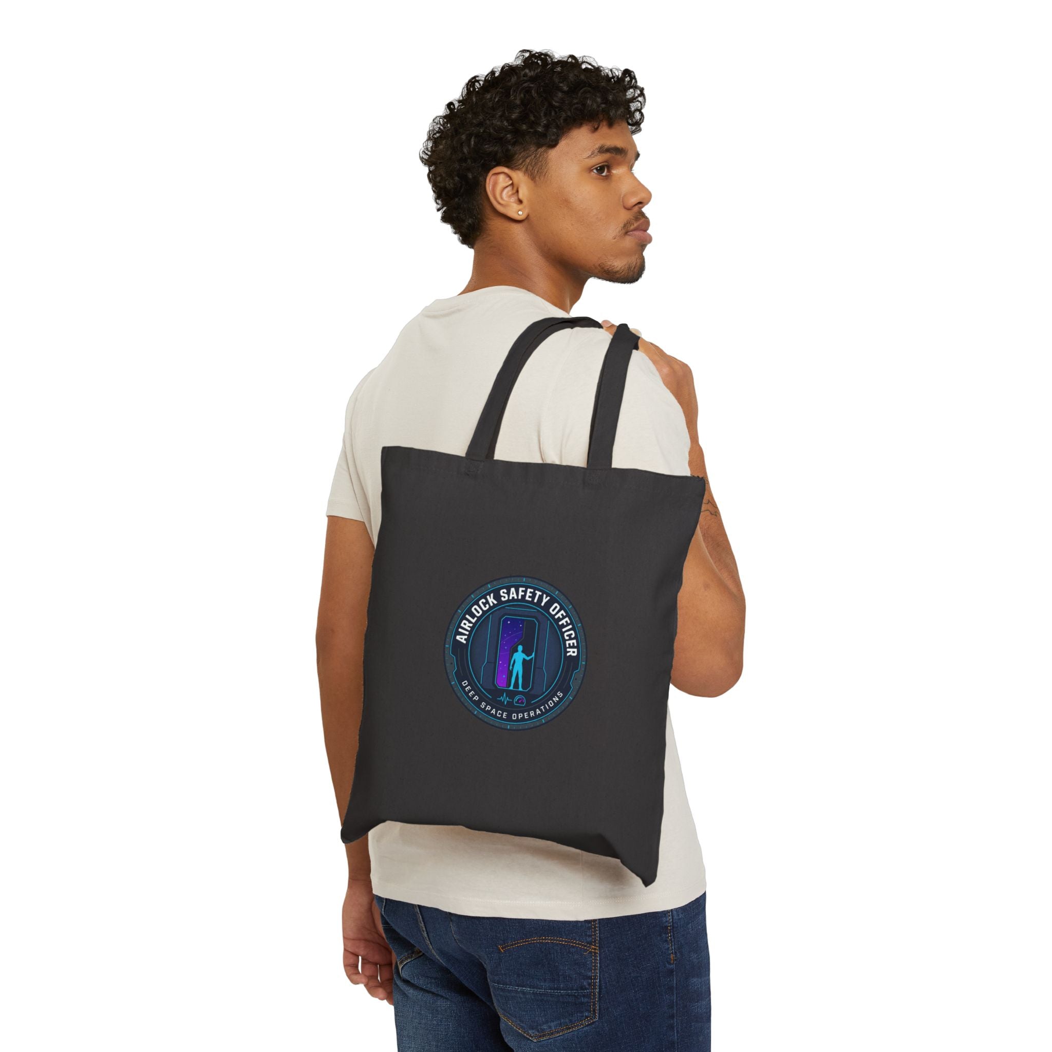 Airlock Safety Officer Tote | space survival mission patch, hard sci‑fi fandom