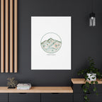 Topographic Contour Line Mountain Canvas, topographic map print | terrain poster