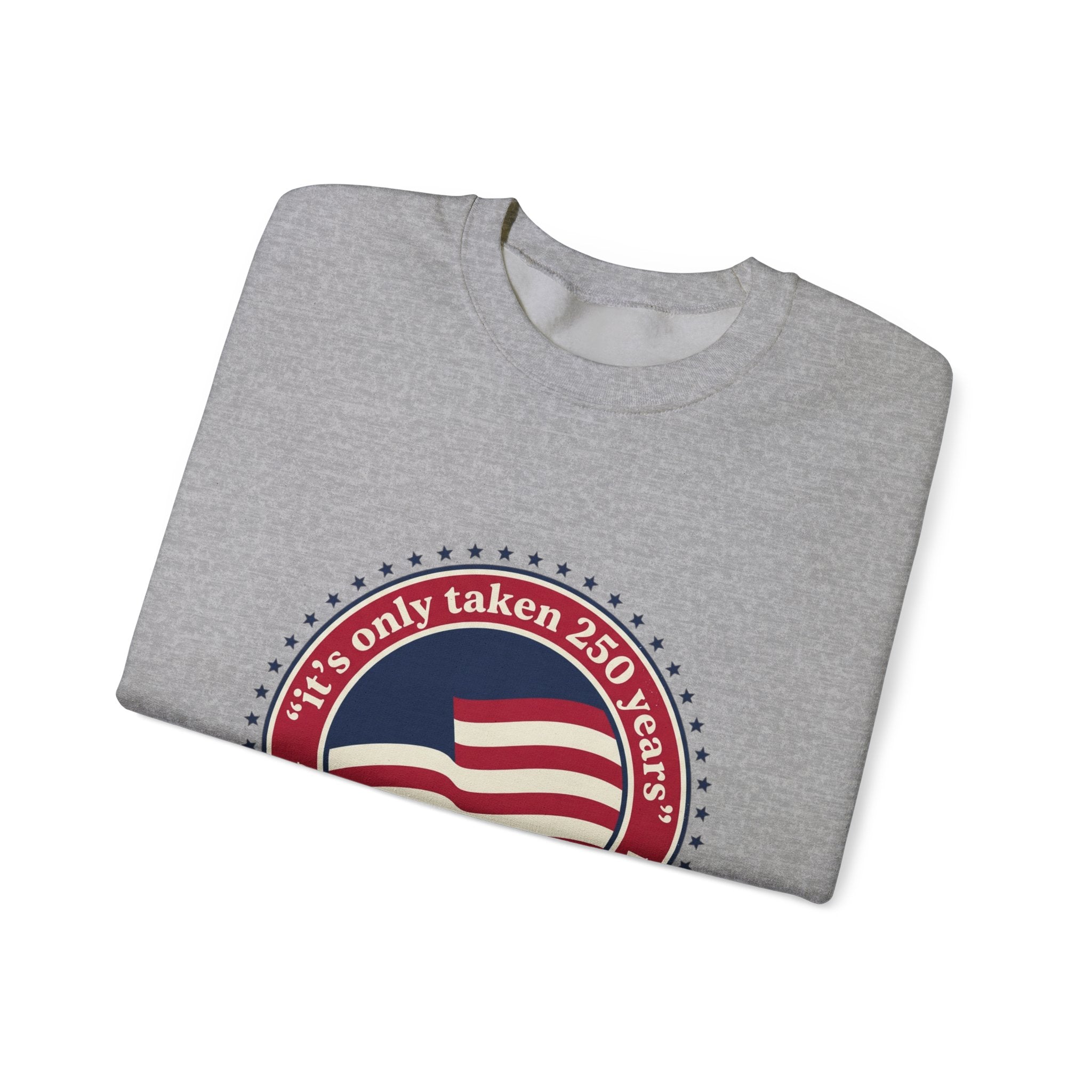 USA 250 Vintage Distressed Flag Crewneck Sweatshirt | 1776–2026 Memorial Day Americana