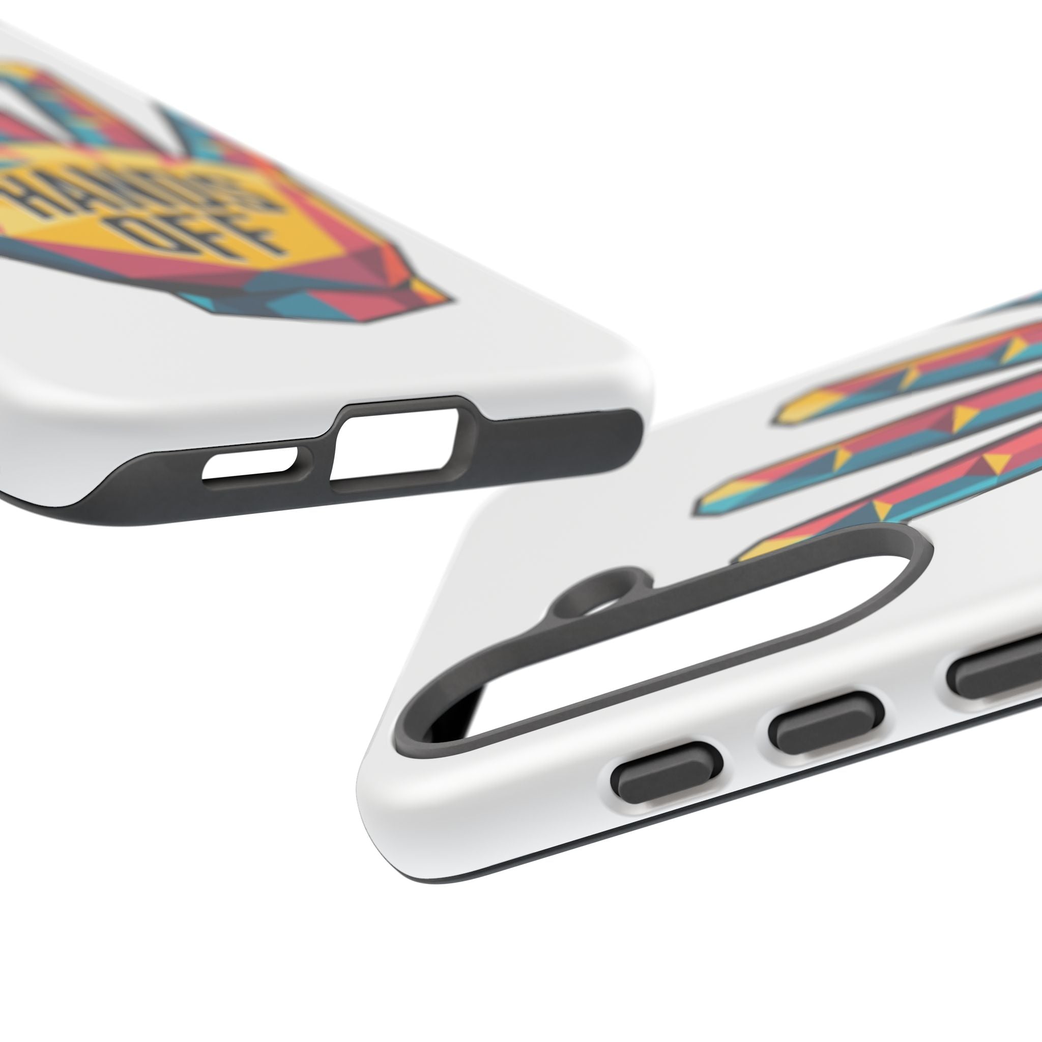Hands Off Phone Case — Bold Geometric Palm Graphic