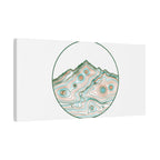 Topographic Contour Line Mountain Canvas, topographic map print | terrain poster