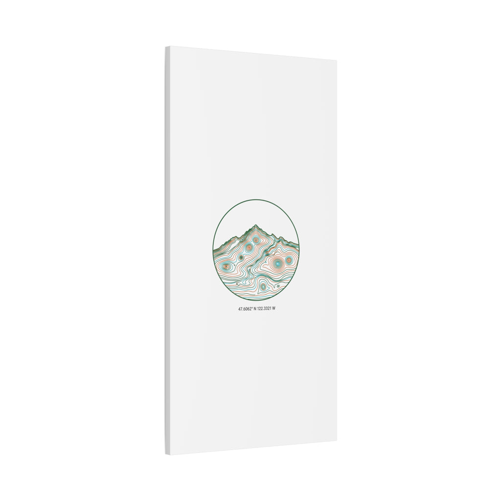 Topographic Contour Line Mountain Canvas, topographic map print | terrain poster