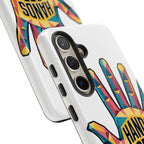 Hands Off Phone Case — Bold Geometric Palm Graphic