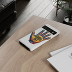 Hands Off Phone Case — Bold Geometric Palm Graphic