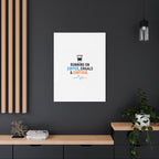 Running on Coffee, Emails & Cortisol Canvas | stress meme, burnout decor