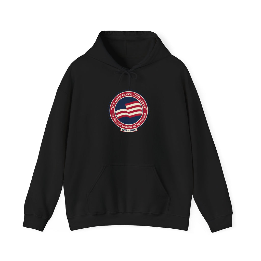 USA 250 Vintage Distressed Seal Hoodie | 1776–2026 Memorial Day Americana