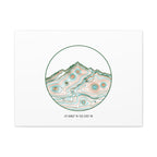 Topographic Contour Line Mountain Canvas, topographic map print | terrain poster