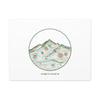 Topographic Contour Line Mountain Canvas, topographic map print | terrain poster