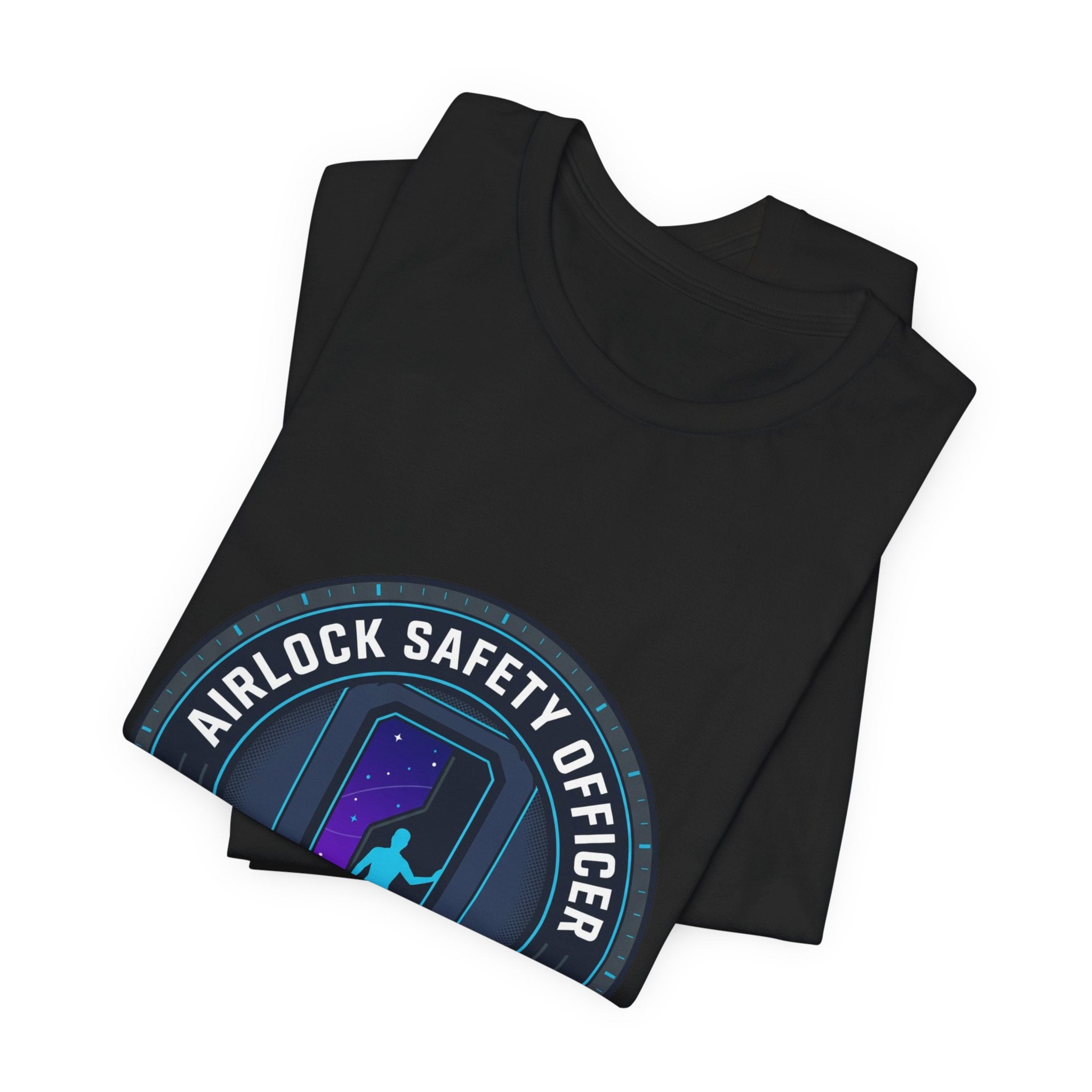 Airlock Safety Officer Tee | mission patch, hard sci-fi space survival