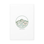 Topographic Contour Line Mountain Canvas, topographic map print | terrain poster