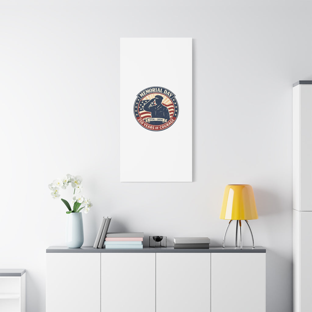 Memorial Day USA 250 Canvas, 1776–2026 Vintage Distressed Patriotic Print