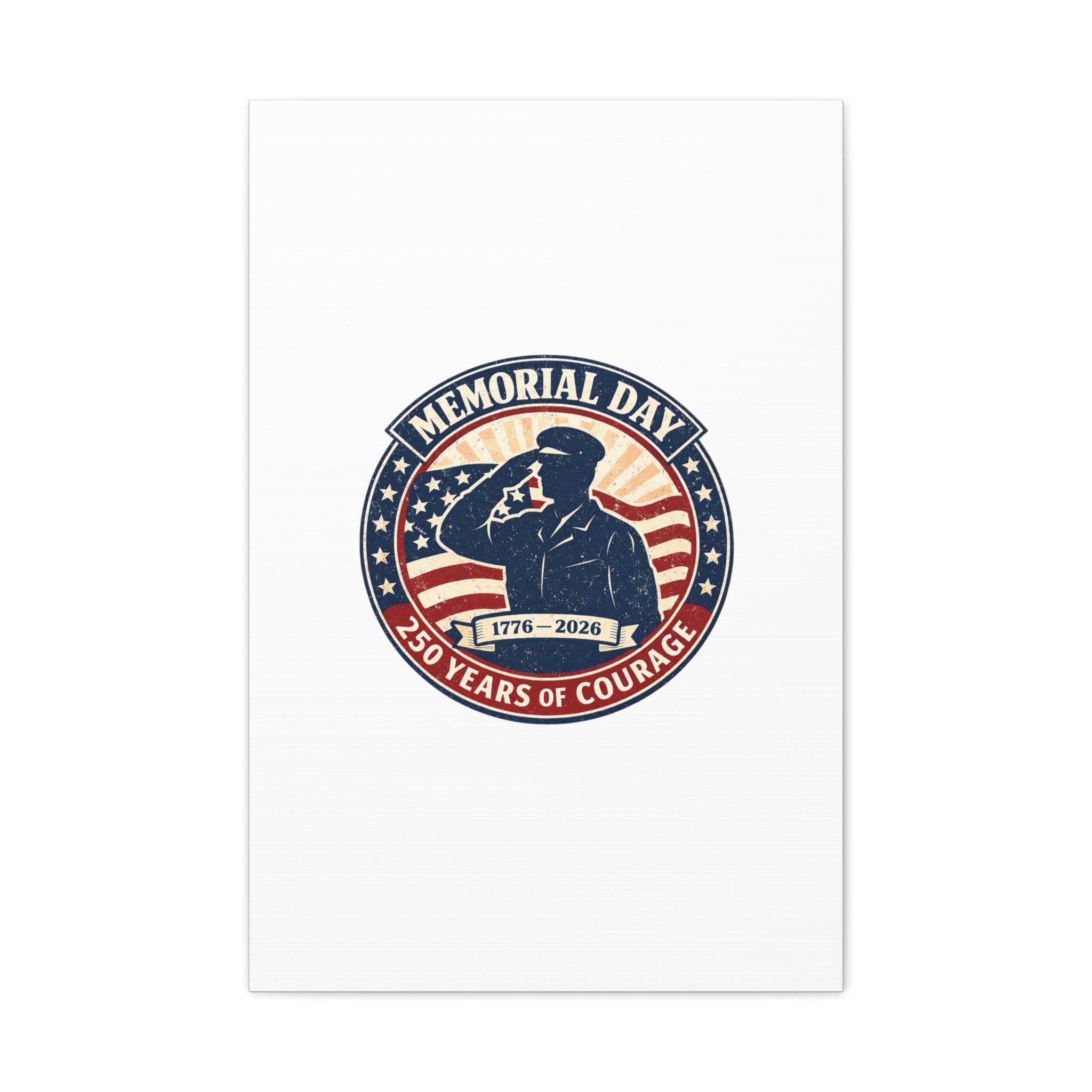 Memorial Day USA 250 Canvas, 1776–2026 Vintage Distressed Patriotic Print