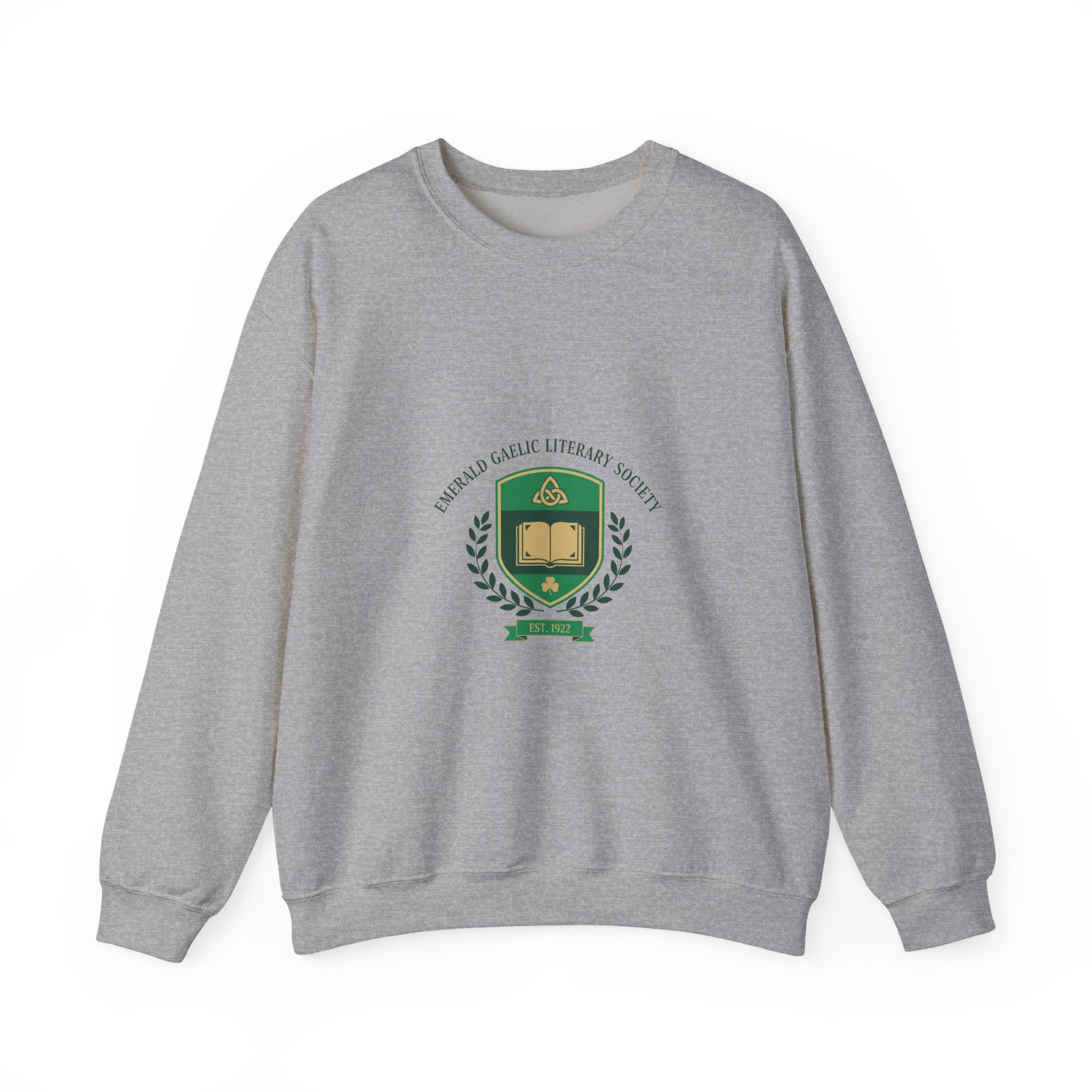 Celtic Crest Gaelic Library Sweatshirt | Irish Heritage Logo, Knotwork
