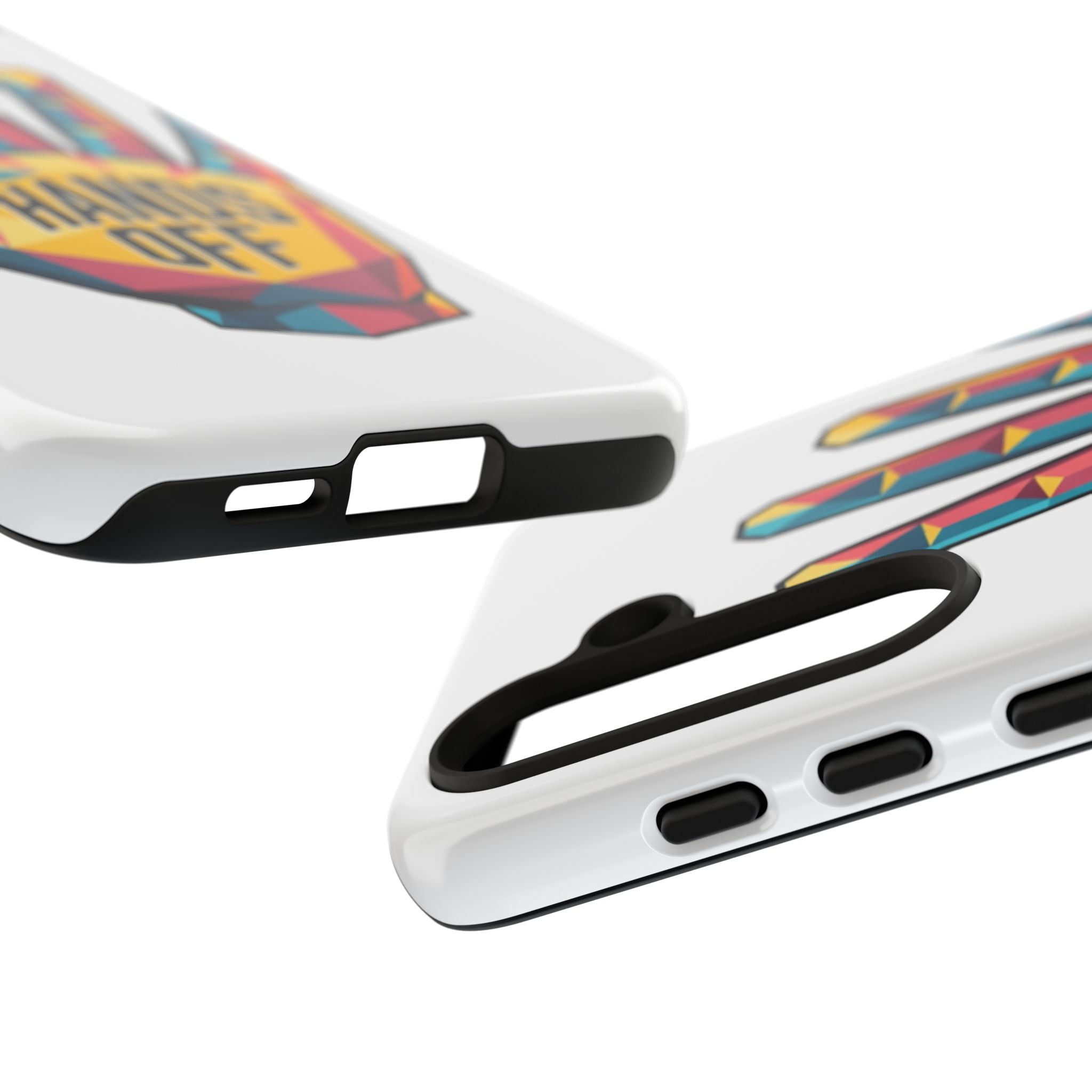Hands Off Phone Case — Bold Geometric Palm Graphic