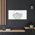 Topographic Contour Line Mountain Canvas, topographic map print | terrain poster