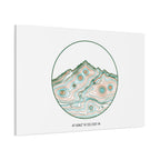 Topographic Contour Line Mountain Canvas, topographic map print | terrain poster