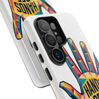 Hands Off Phone Case — Bold Geometric Palm Graphic