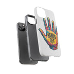Hands Off Phone Case — Bold Geometric Palm Graphic
