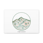 Topographic Contour Line Mountain Canvas, topographic map print | terrain poster