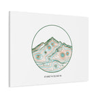 Topographic Contour Line Mountain Canvas, topographic map print | terrain poster