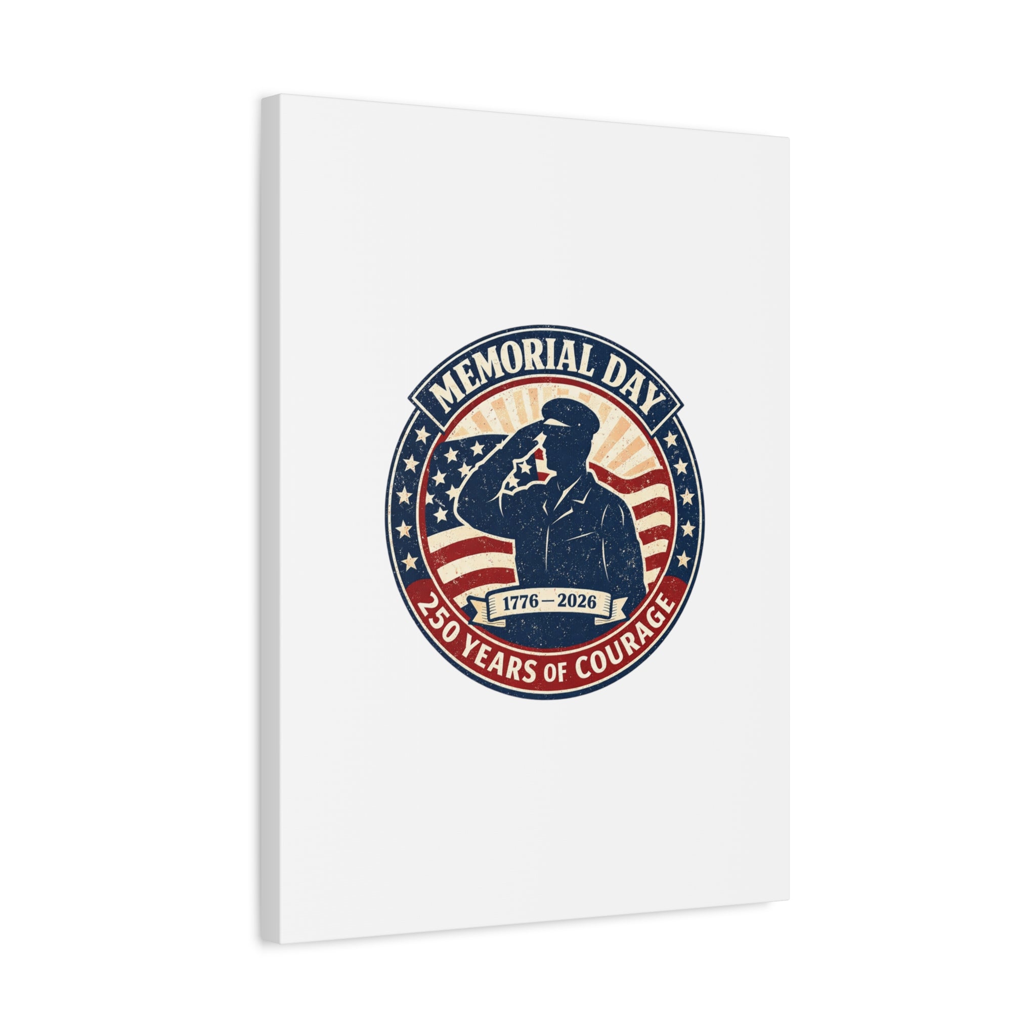 Memorial Day USA 250 Canvas, 1776–2026 Vintage Distressed Patriotic Print