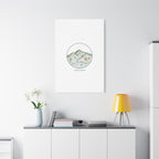 Topographic Contour Line Mountain Canvas, topographic map print | terrain poster