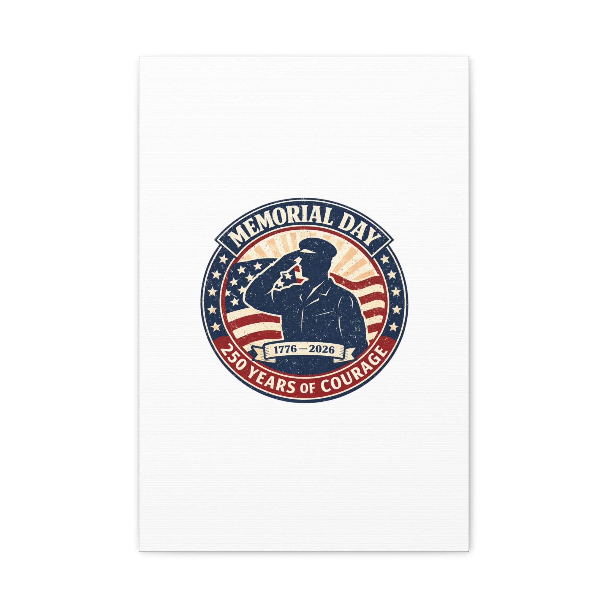 Memorial Day USA 250 Canvas, 1776–2026 Vintage Distressed Patriotic Print