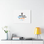 Running on Coffee, Emails & Cortisol Canvas | stress meme, burnout decor