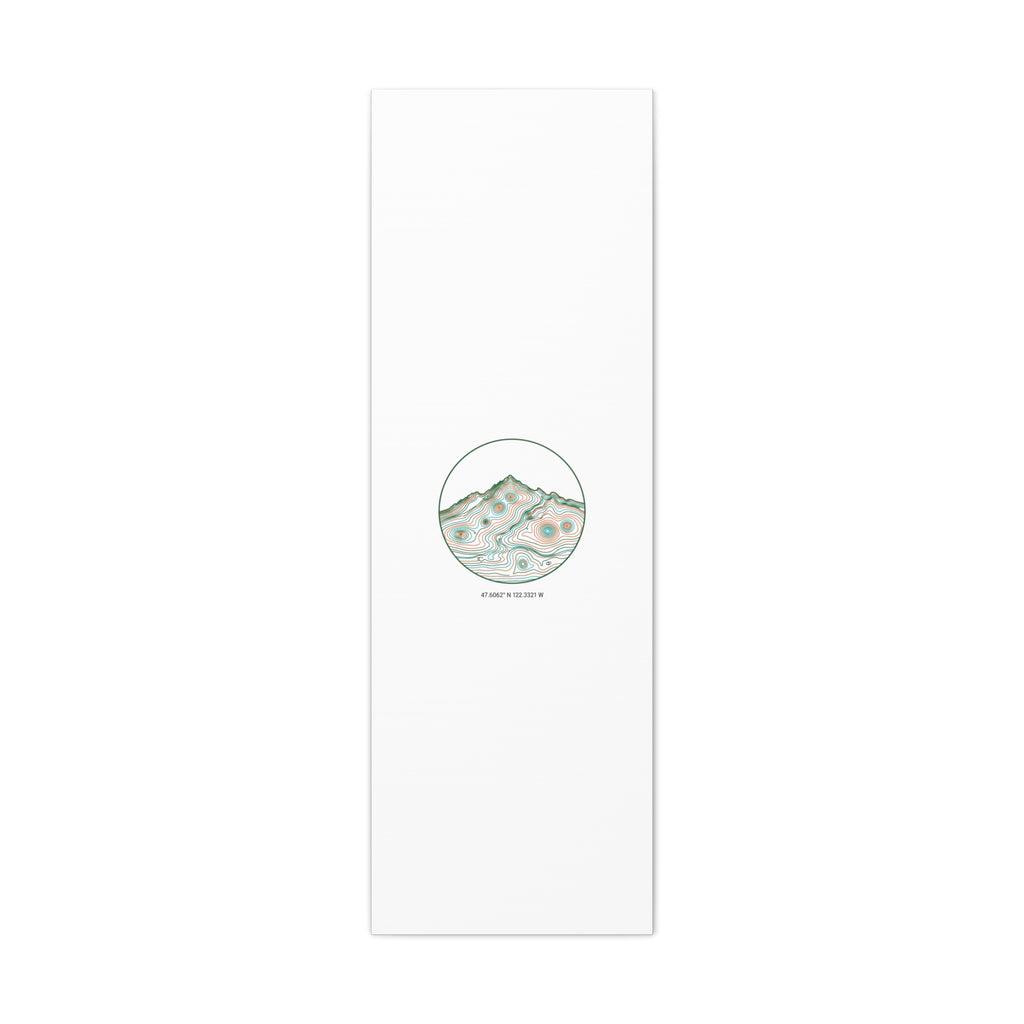 Topographic Contour Line Mountain Canvas, topographic map print | terrain poster