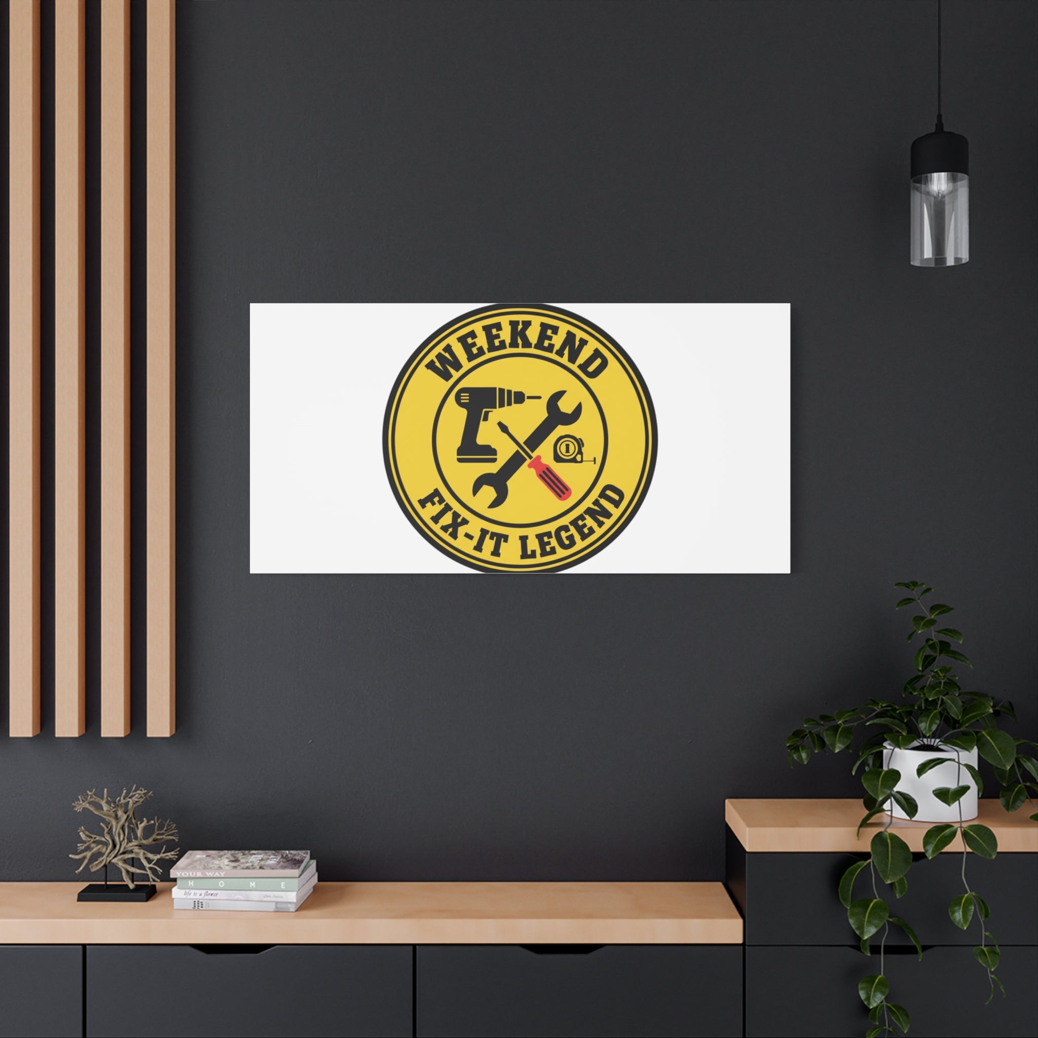 Weekend Fix-It Legend Canvas | DIY maker graphic, workshop tools