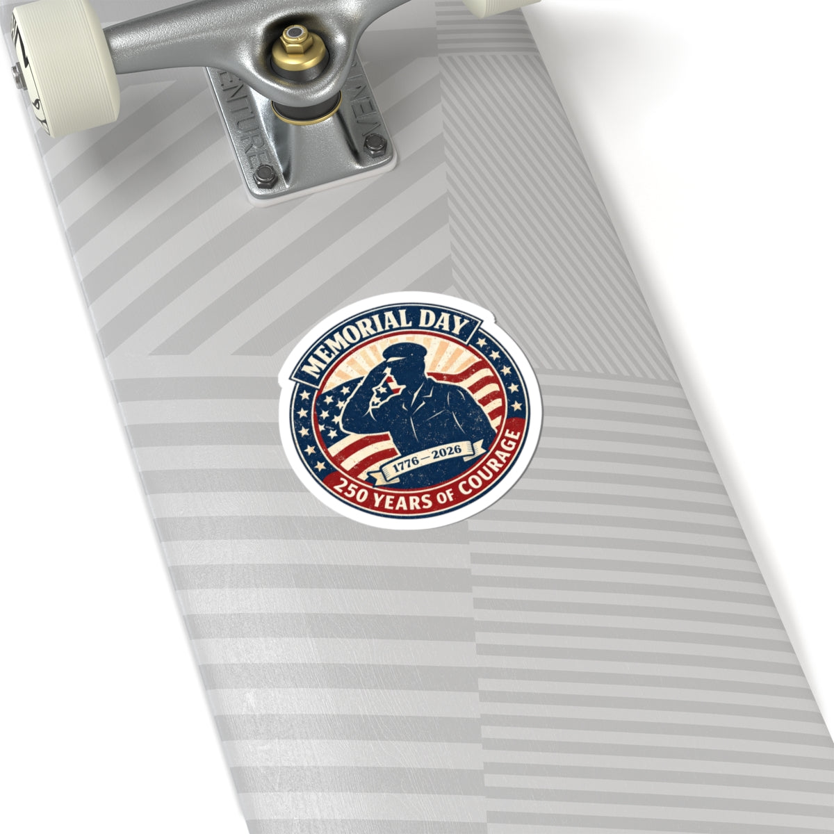 Memorial Day 1776–2026 USA 250 Vintage Distressed Kiss-Cut Stickers | Patriotic Americana