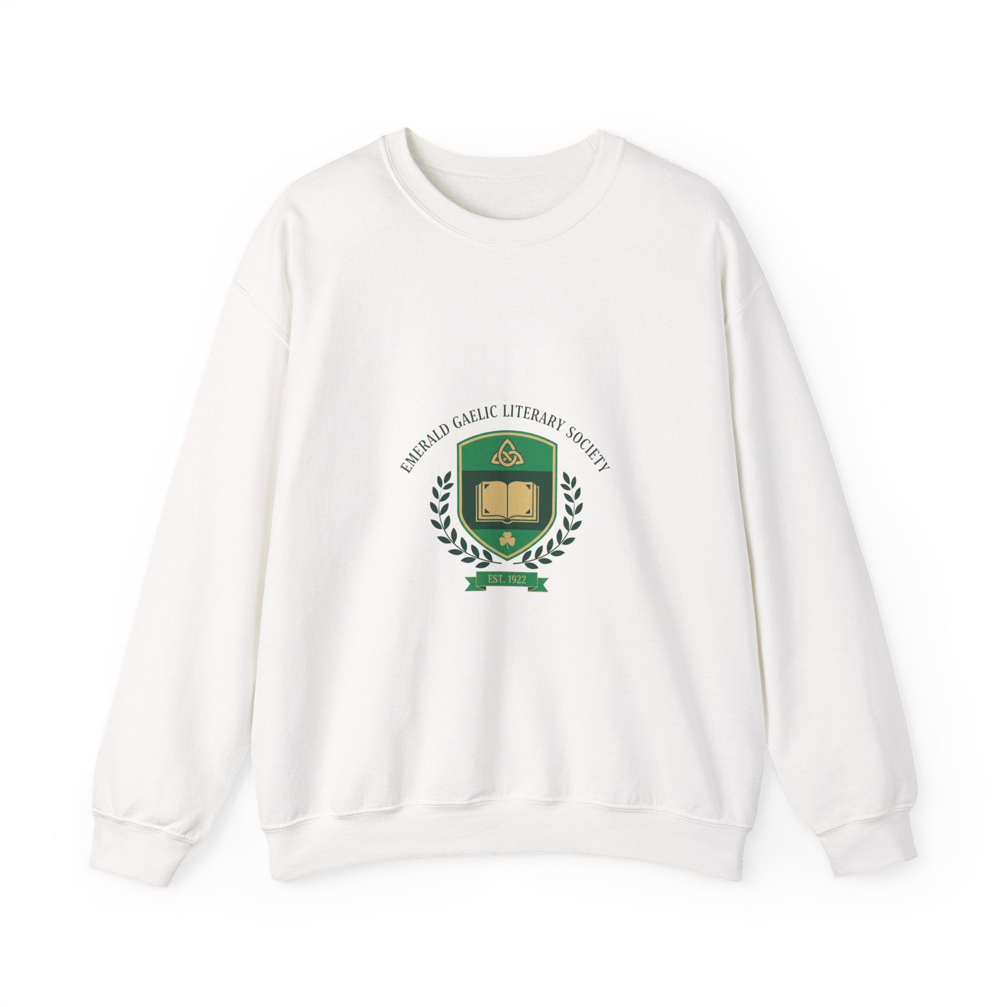 Celtic Crest Gaelic Library Sweatshirt | Irish Heritage Logo, Knotwork