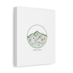 Topographic Contour Line Mountain Canvas, topographic map print | terrain poster