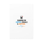 Running on Coffee, Emails & Cortisol Canvas | stress meme, burnout decor