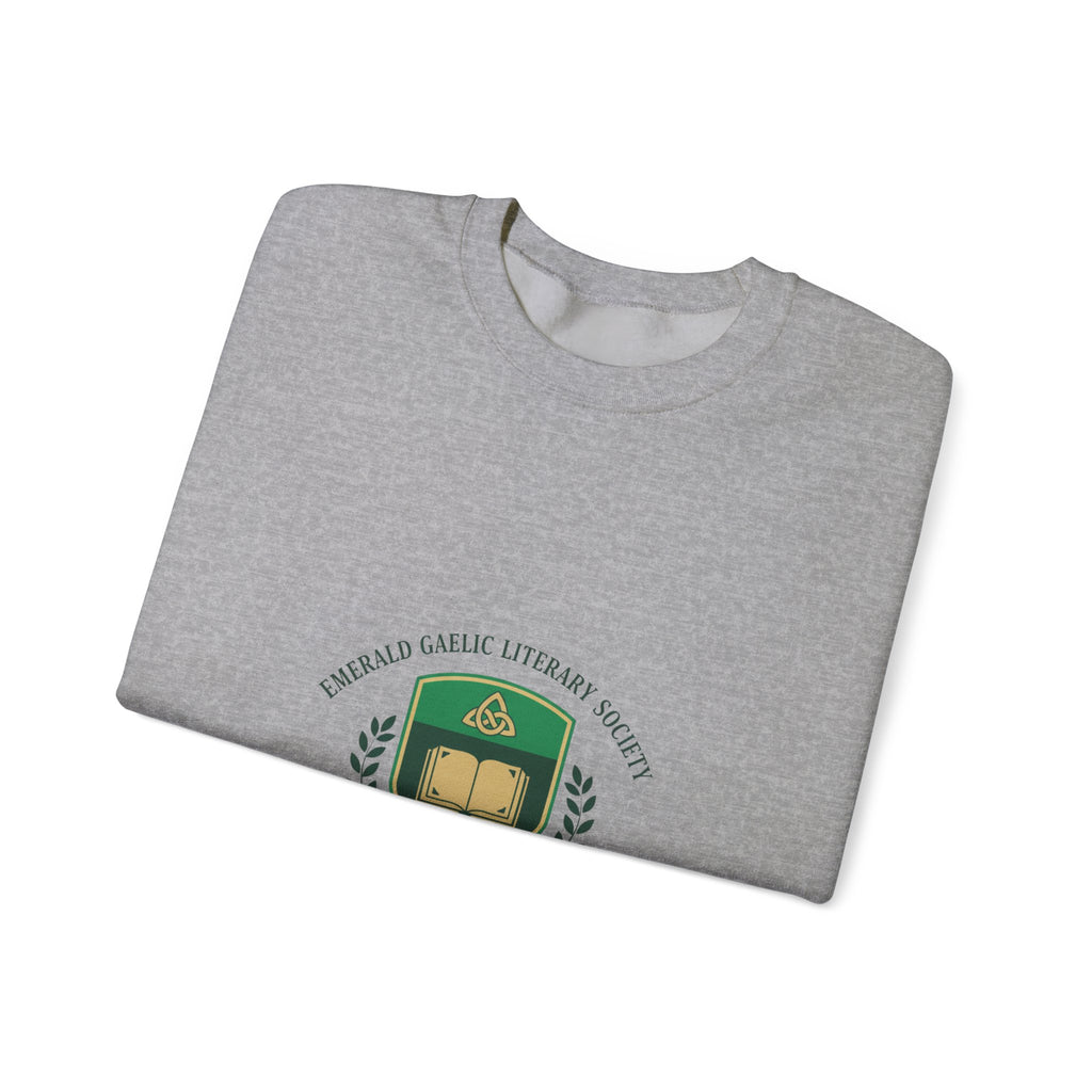 Celtic Crest Gaelic Library Sweatshirt | Irish Heritage Logo, Knotwork
