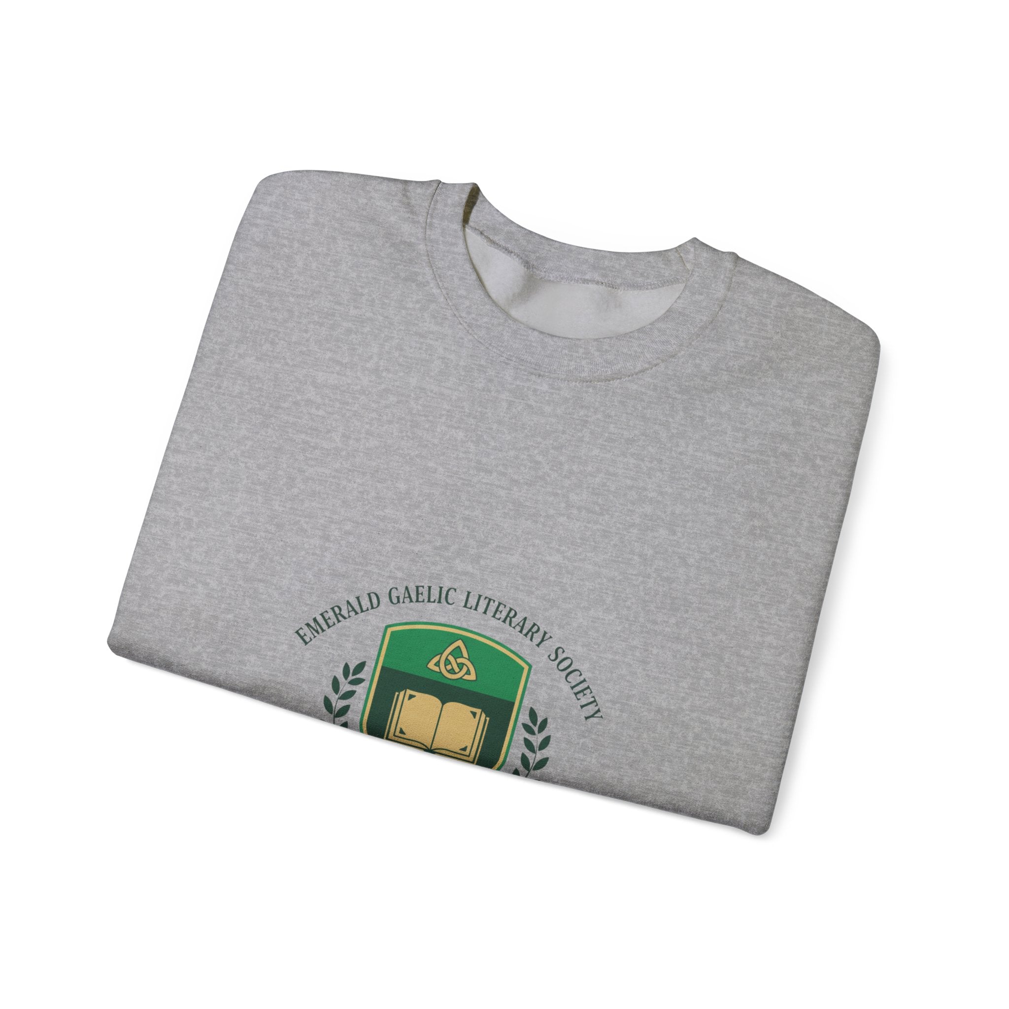 Celtic Crest Gaelic Library Sweatshirt | Irish Heritage Logo, Knotwork