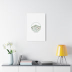 Topographic Contour Line Mountain Canvas, topographic map print | terrain poster