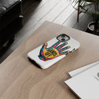 Hands Off Phone Case — Bold Geometric Palm Graphic