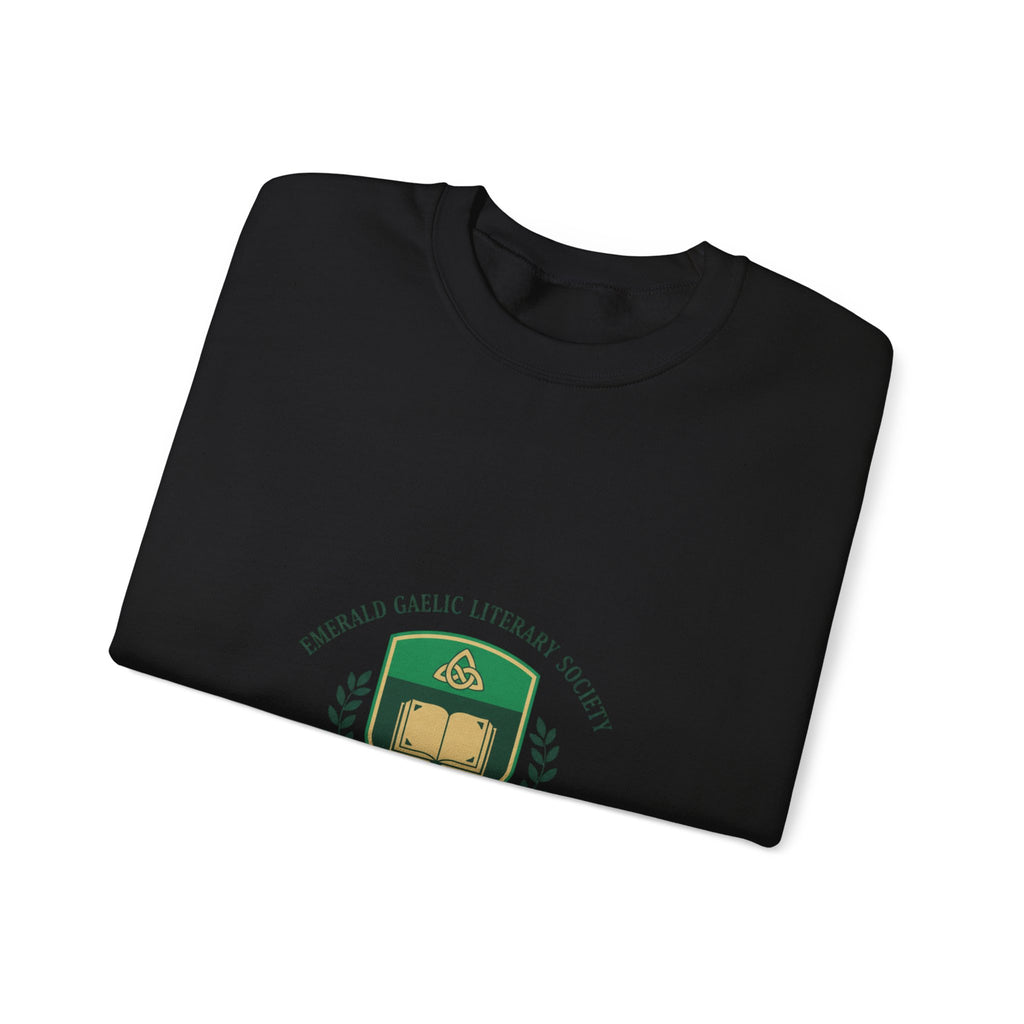 Celtic Crest Gaelic Library Sweatshirt | Irish Heritage Logo, Knotwork